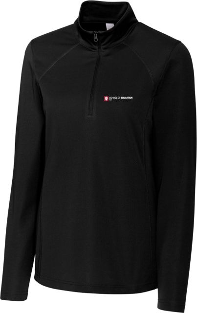 Indiana C&B Womens Clique Ice Pique Half Zip IU East School  of Education Flat