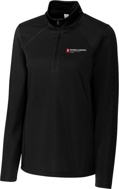 Indiana C&B Womens Clique Ice Pique Half Zip IU Fort Wayne Richard M Fairbanks School of Public Health Horizontal - ONLINE ONLY