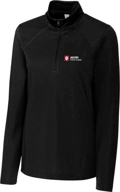 Indiana C&B Womens Clique Ice Pique Half Zip Indiana University Jacobs School of Music Flat - ONLINE ONLY