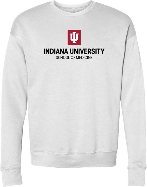 Indiana Bella + Canvas Fleece Crew Indiana University School of Medicine Stacked - ONLINE ONLY