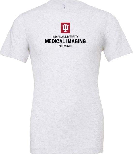 Indiana Bella + Canvas Ash Jersey Cotton T Shirt Indiana University Medical Imaging Fort Wayne Stacked - ONLINE ONLY