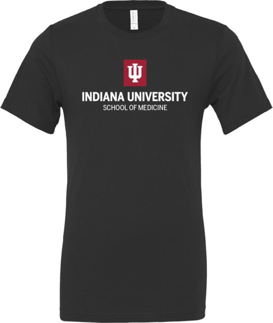 Indiana Bella + Canvas Jersey Cotton T Shirt Indiana University School of Medicine Stacked - ONLINE ONLY