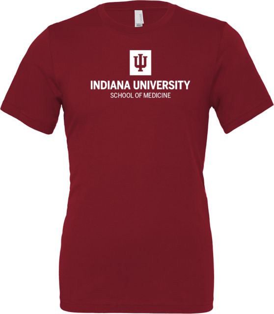 Indiana Bella + Canvas Jersey Cotton T Shirt Indiana University School of Medicine Stacked - ONLINE ONLY