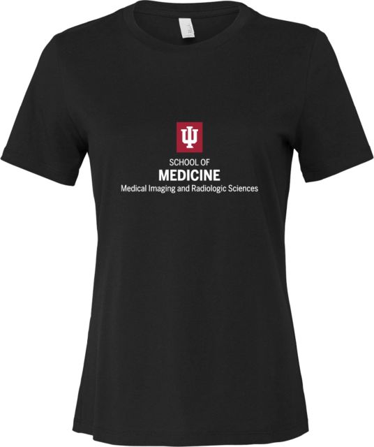 Indiana Bella + Canvas Womens Relaxed Cotton T Shirt IU Fort Wayne School of Medical Imaging and Radiologic Sciences Stacked - ONLINE ONLY