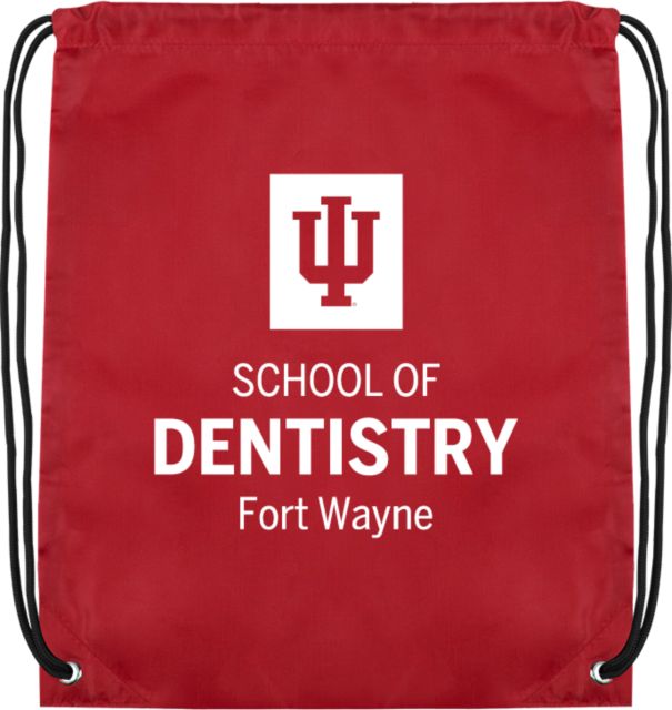 Indiana Drawstring Backpack IU Fort Wayne School of Dentistry Stacked - ONLINE ONLY