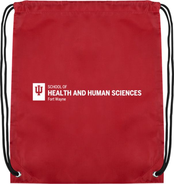 Indiana Drawstring Backpack IU Fort Wayne School of Health and Human Sciences Horizontal - ONLINE ONLY