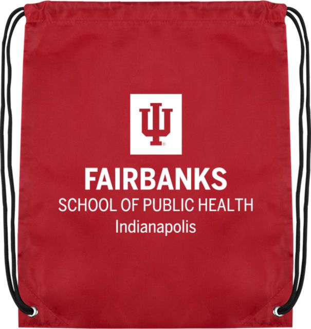 Indiana Cardinal Drawstring Backpack IU Indianapolis Fairbanks School of Public Health - ONLINE ONLY