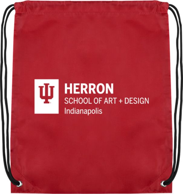 Indiana Cardinal Drawstring Backpack IU Indianapolis Herron School of Art and Design Horizontal - ONLINE ONLY