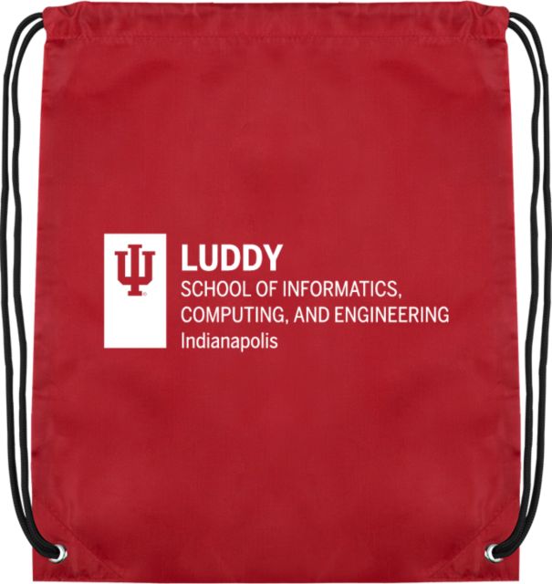 Indiana Cardinal Drawstring Backpack IU Indianapolis Luddy School of Informatics Computing Engineering Horizontal - ONLINE ONLY