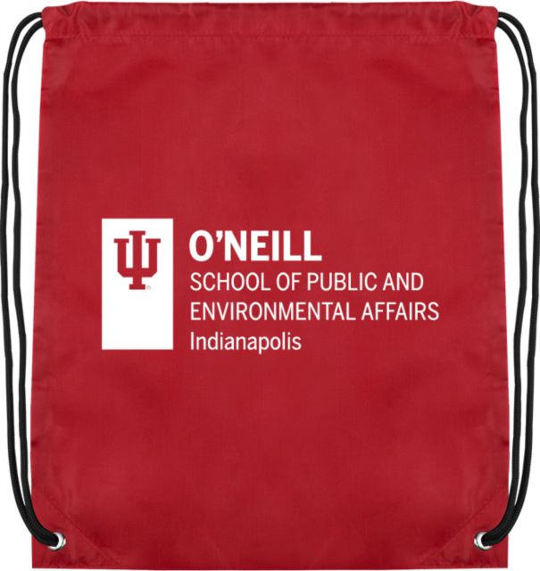 Indiana Cardinal Drawstring Backpack IU Indianapolis O Neil  School of Public and Environmental Affairs Horizontal - ONLINE ONLY