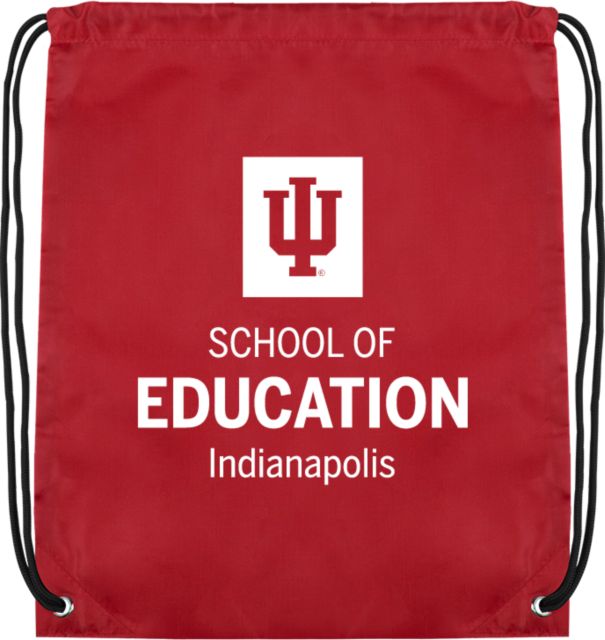 Indiana Cardinal Drawstring Backpack IU Indianapolis School of Education - ONLINE ONLY