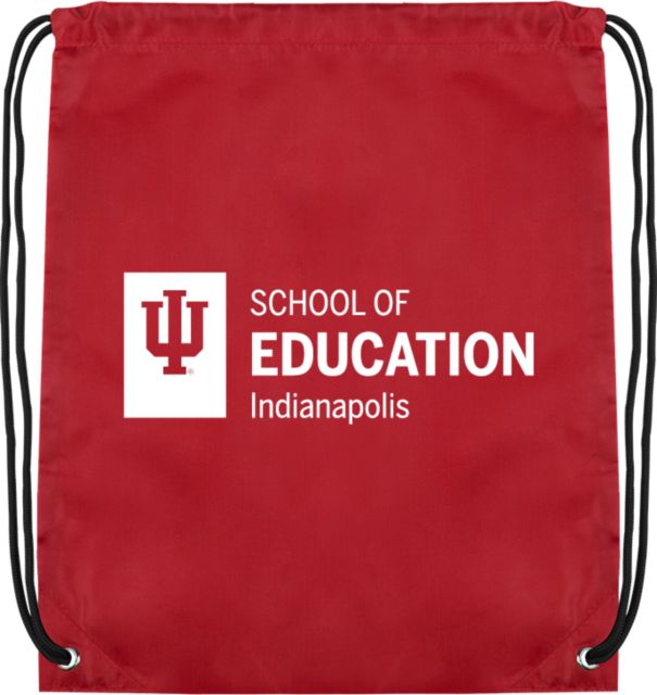 Indiana Cardinal Drawstring Backpack IU Indianapolis School of Education Horizontal - ONLINE ONLY