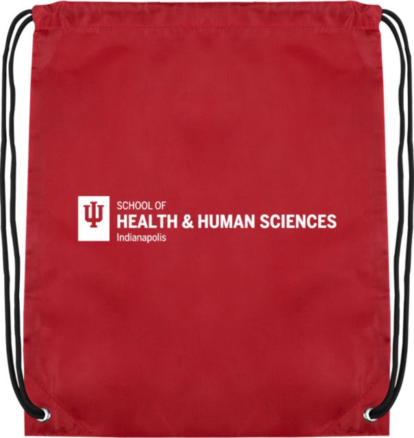 Indiana Cardinal Drawstring Backpack IU Indianapolis School of Health and Human Sciences Horizontal - ONLINE ONLY