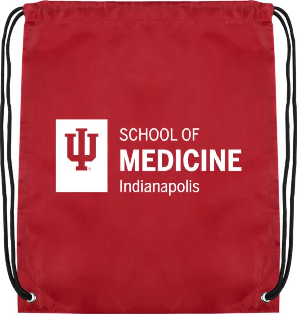 Indiana Cardinal Drawstring Backpack IU Indianapolis School of Medicine Horizontal - ONLINE ONLY