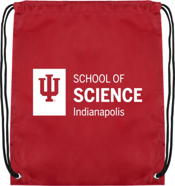 Indiana Cardinal Drawstring Backpack IU Indianapolis School of Science Horizontal - ONLINE ONLY