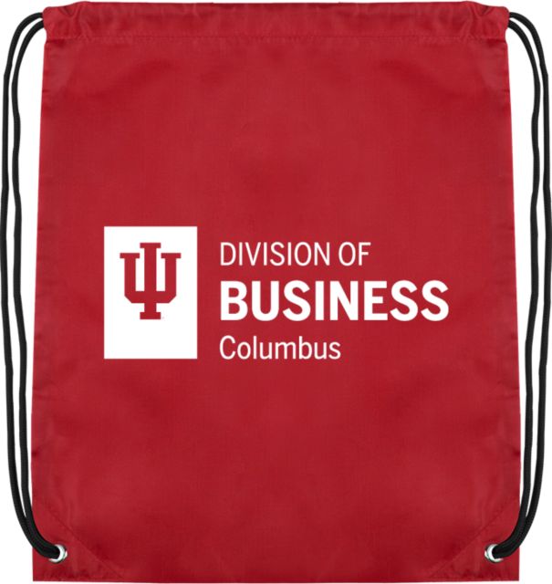 Indiana Cardinal Drawstring Backpack IU Columbus Division of Business Horizontal - ONLINE ONLY