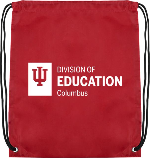 Indiana Cardinal Drawstring Backpack IU Columbus Division of Education Horizontal - ONLINE ONLY