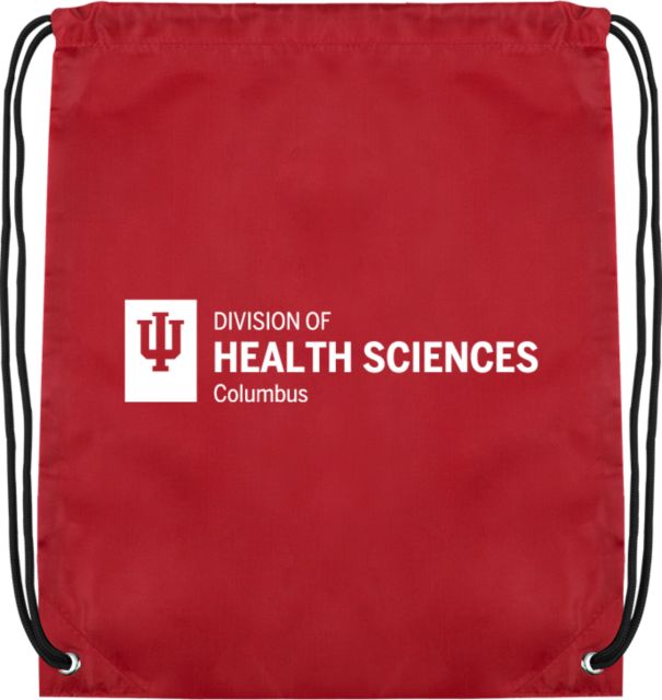 Indiana Cardinal Drawstring Backpack IU Columbus Division of Health Sciences Horizontal - ONLINE ONLY