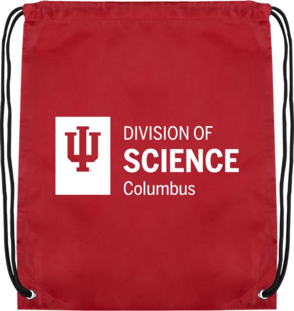 Indiana Cardinal Drawstring Backpack IU Columbus Division of Science Horizontal - ONLINE ONLY