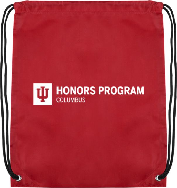 Indiana Cardinal Drawstring Backpack IU Columbus Honors Program Horizontal - ONLINE ONLY