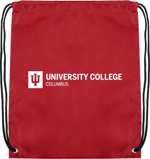 Indiana Cardinal Drawstring Backpack IU Columbus University College Horizontal - ONLINE ONLY