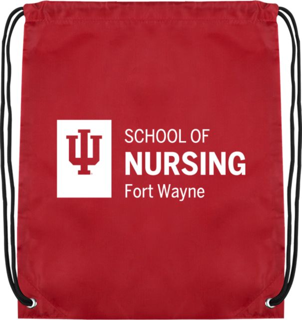 Indiana Drawstring Backpack IU Fort Wayne School of Nursing Horizontal - ONLINE ONLY