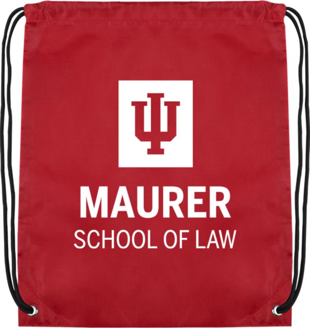 Indiana Drawstring Backpack Indiana University Maurer School of Law Stacked - ONLINE ONLY