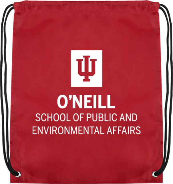Indiana Drawstring Backpack Indiana University School of Public Environmental Affairs Stacked - ONLINE ONLY