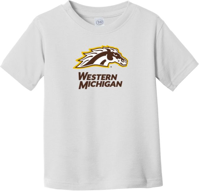 Western Michigan Toddler T Shirt Western Michigan with Bronco Head Mascot - ONLINE ONLY