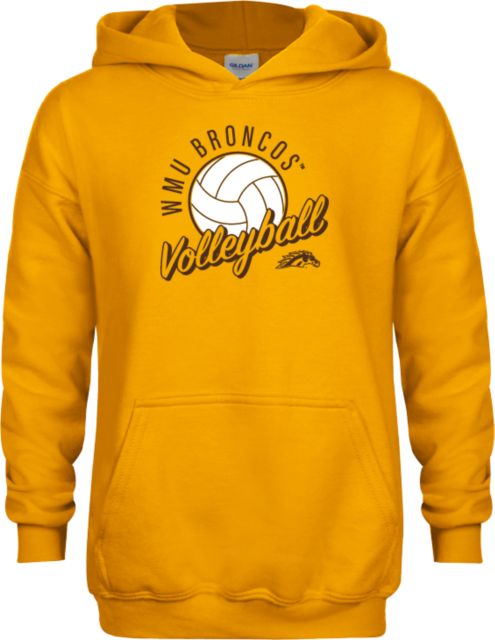 Western Michigan Youth Fleece Hoodie Western Michigan Broncos Volleyball Design - ONLINE ONLY