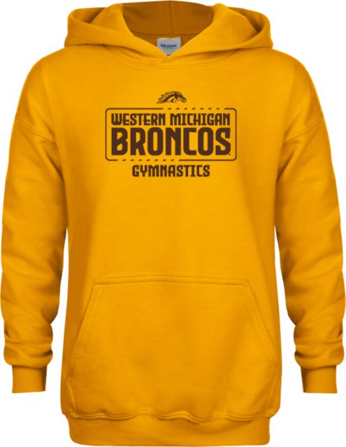 Western Michigan Youth Fleece Hoodie WMU Broncos Gymnastics ONLINE ONLY Western Michigan University