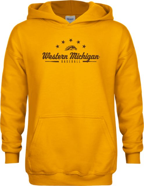 Western Michigan Youth Fleece Hoodie Western Michigan Broncos Baseball Design - ONLINE ONLY