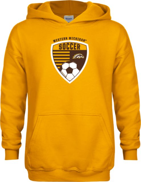 Western Michigan Youth Fleece Hoodie Western Michigan Broncos Soccer Design - ONLINE ONLY