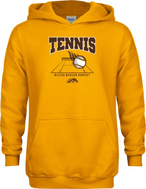 Western Michigan Youth Fleece Hoodie Western Michigan Broncos Tennis Design - ONLINE ONLY