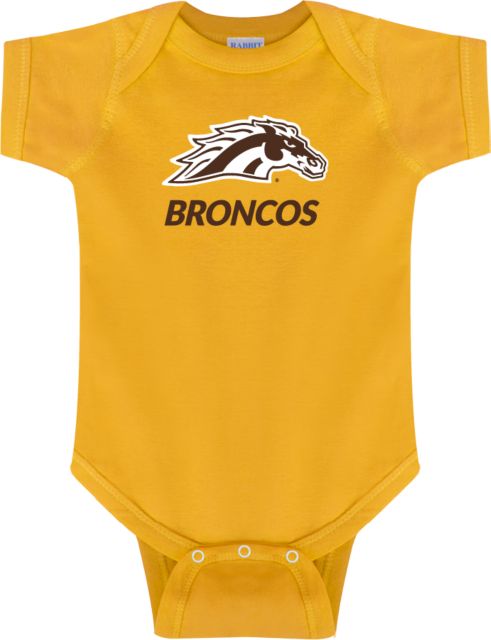 Western Michigan Infant Bodysuit Broncos with Bronco Head Mascot - ONLINE ONLY