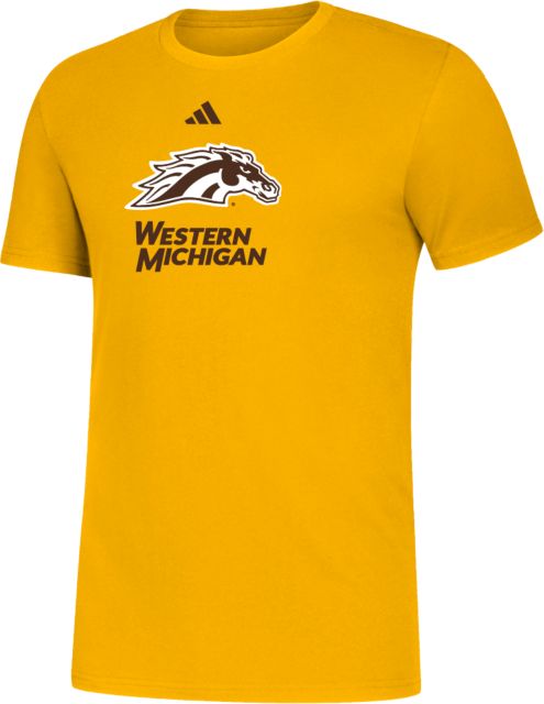 Western Michigan Adidas Collegiate Amplifier Tee ADIDAS - Bronco Head over Western Michigan - ONLINE ONLY