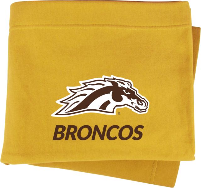 Western Michigan Sweatshirt Blanket Broncos with Bronco Head Mascot - ONLINE ONLY