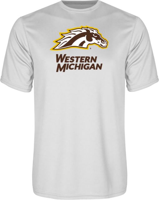 Western Michigan Performance Tee Western Michigan with Bronco Head Mascot - ONLINE ONLY
