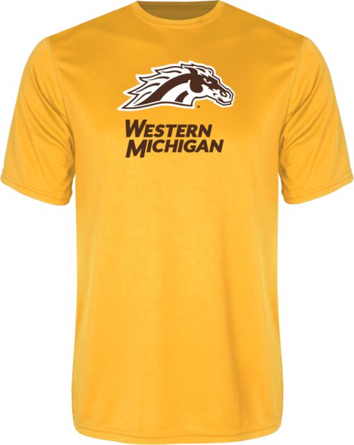 Western Michigan Performance Tee Western Michigan with Bronco Head Mascot - ONLINE ONLY
