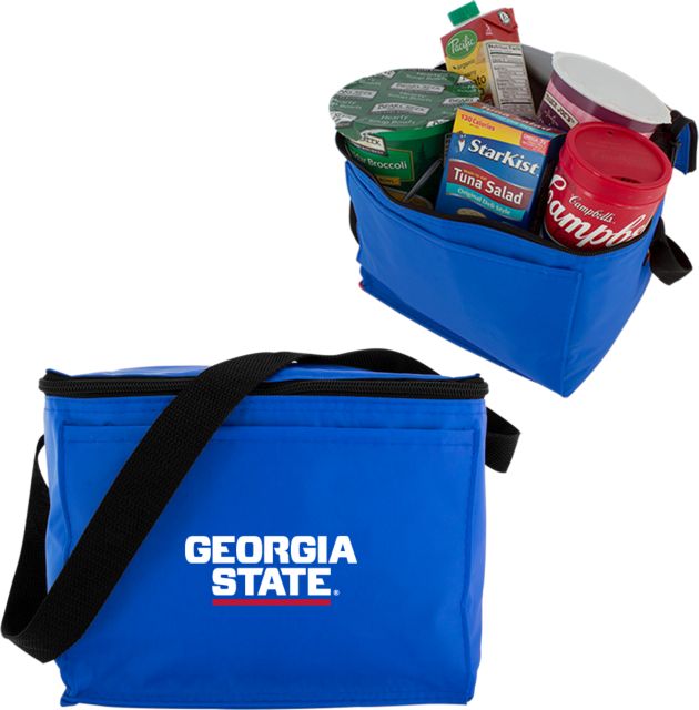 Georgia State Six Pack Cooler Stacked Logo - ONLINE ONLY
