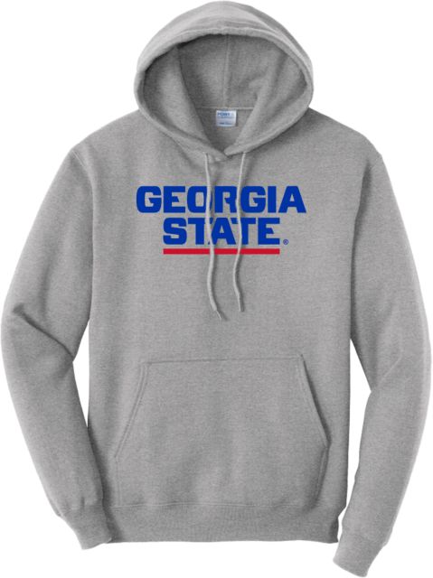 Georgia State Tall Athletic Heather Fleece Hoodie Stacked Logo - ONLINE ONLY