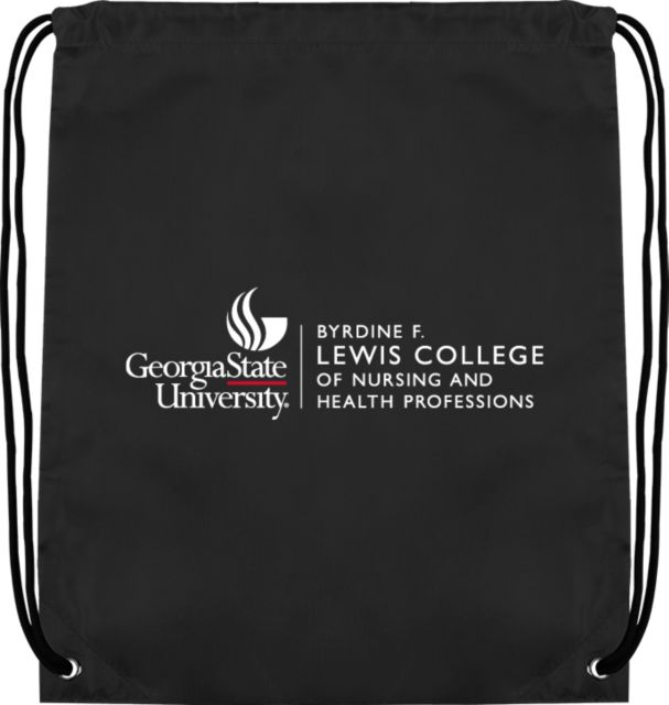 Georgia State Drawstring Backpack Lewis College of Nursing and Health Professions - ONLINE ONLY