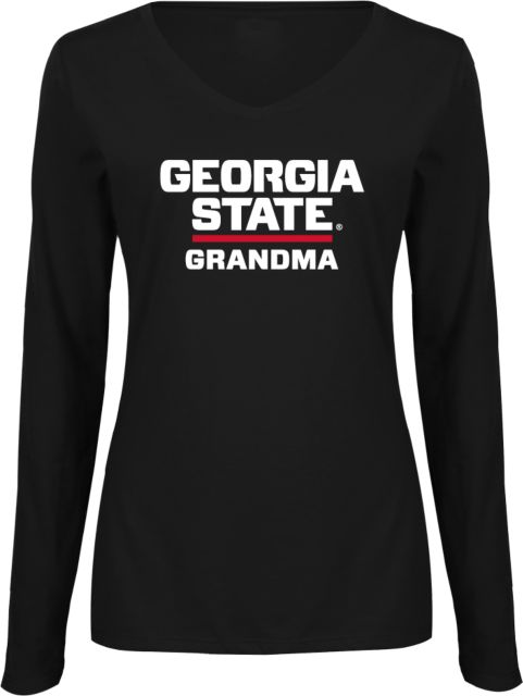 Georgia State Womens Long Sleeve V Neck Tee GSU Grandma - ONLINE ONLY