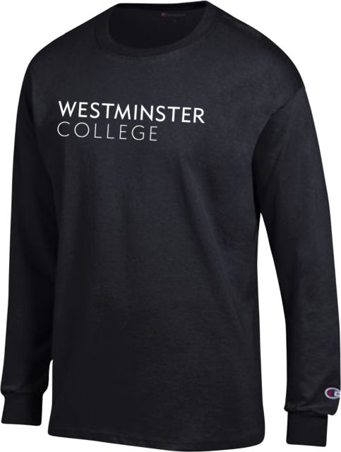 Westminster Champion Long Sleeve T Shirt Westminster College Wordmark - ONLINE ONLY