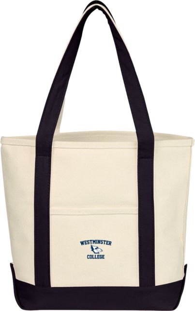 Westminster Cotton Canvas Tote Bag Westmister College Athletics Primary Mark - ONLINE ONLY