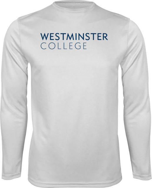 Westminster Performance Long Sleeve Shirt Westminster College Wordmark - ONLINE ONLY