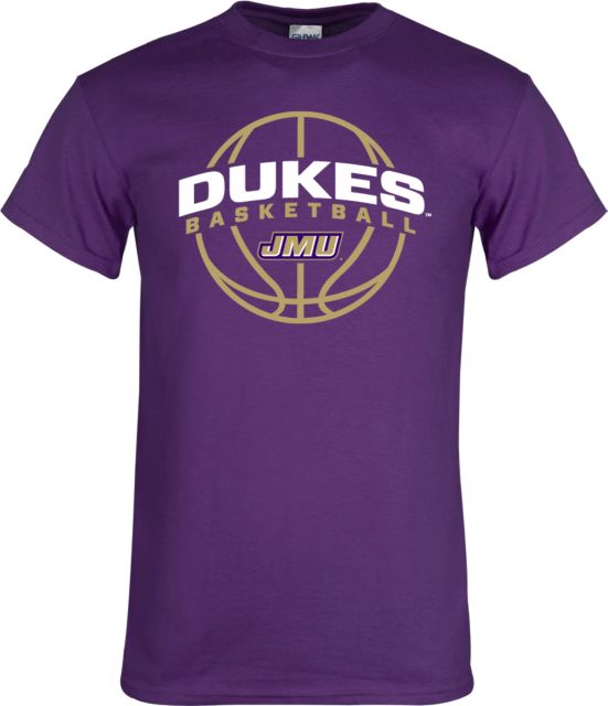 James Madison T-Shirt Dukes Basketball Arched w/ Ball - ONLINE ONLY