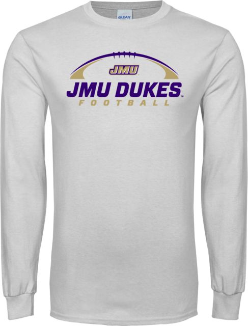 James Madison Long Sleeve T-Shirt JMU Dukes Football Under Ball - ONLINE ONLY