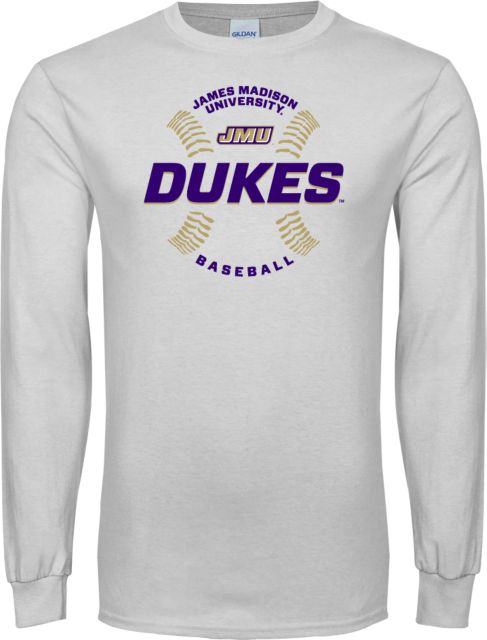 James Madison Long Sleeve T-Shirt Dukes Baseball w/ Seams - ONLINE ONLY