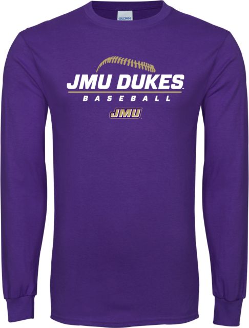 James Madison Long Sleeve T-Shirt JMU Dukes Baseball Stacked - ONLINE ONLY